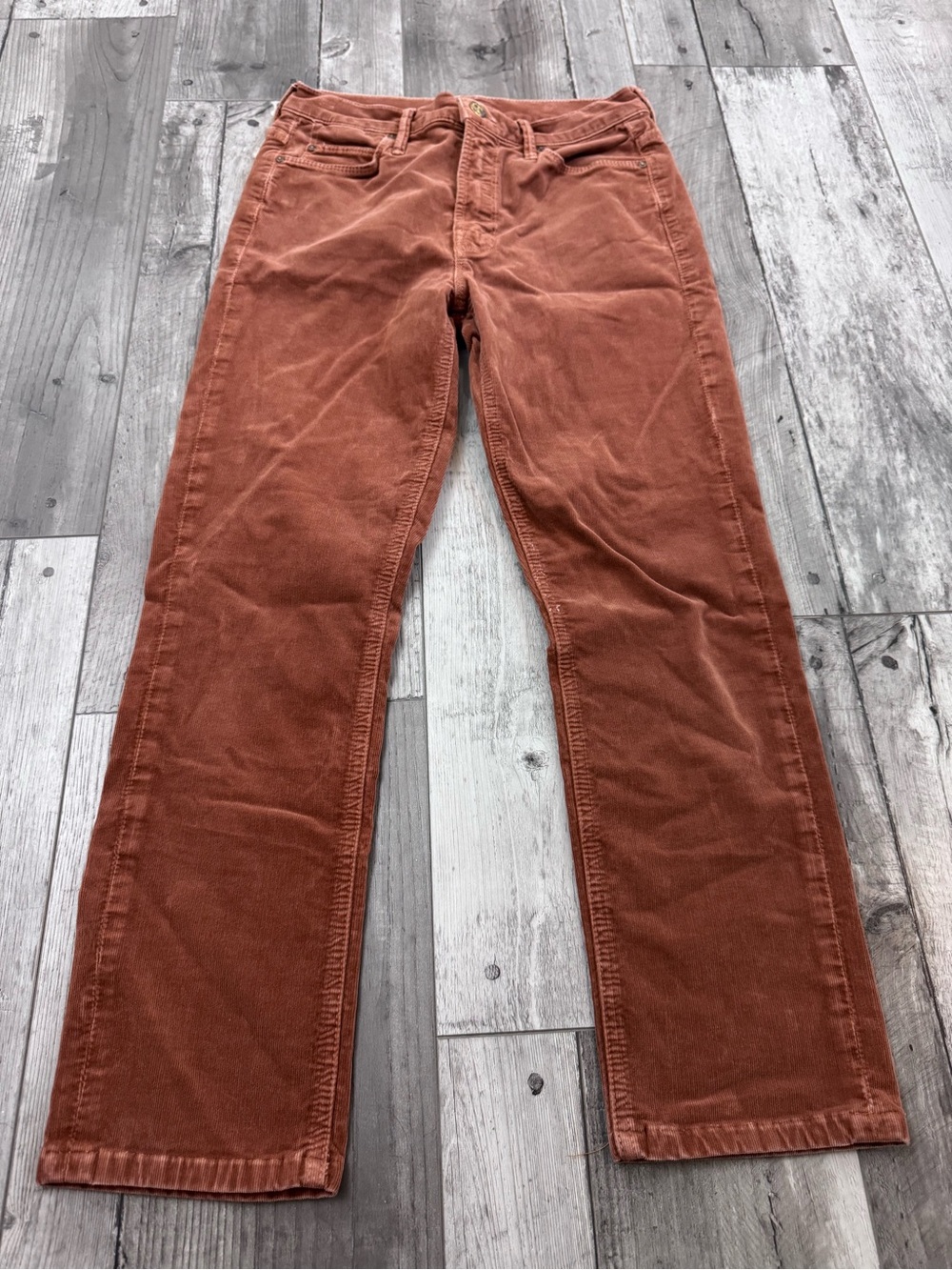 Mother The Mid Rise Dazzler Ankle In Mok Monk Brown Size 27 Corduroy Pants - Picture 3 of 15
